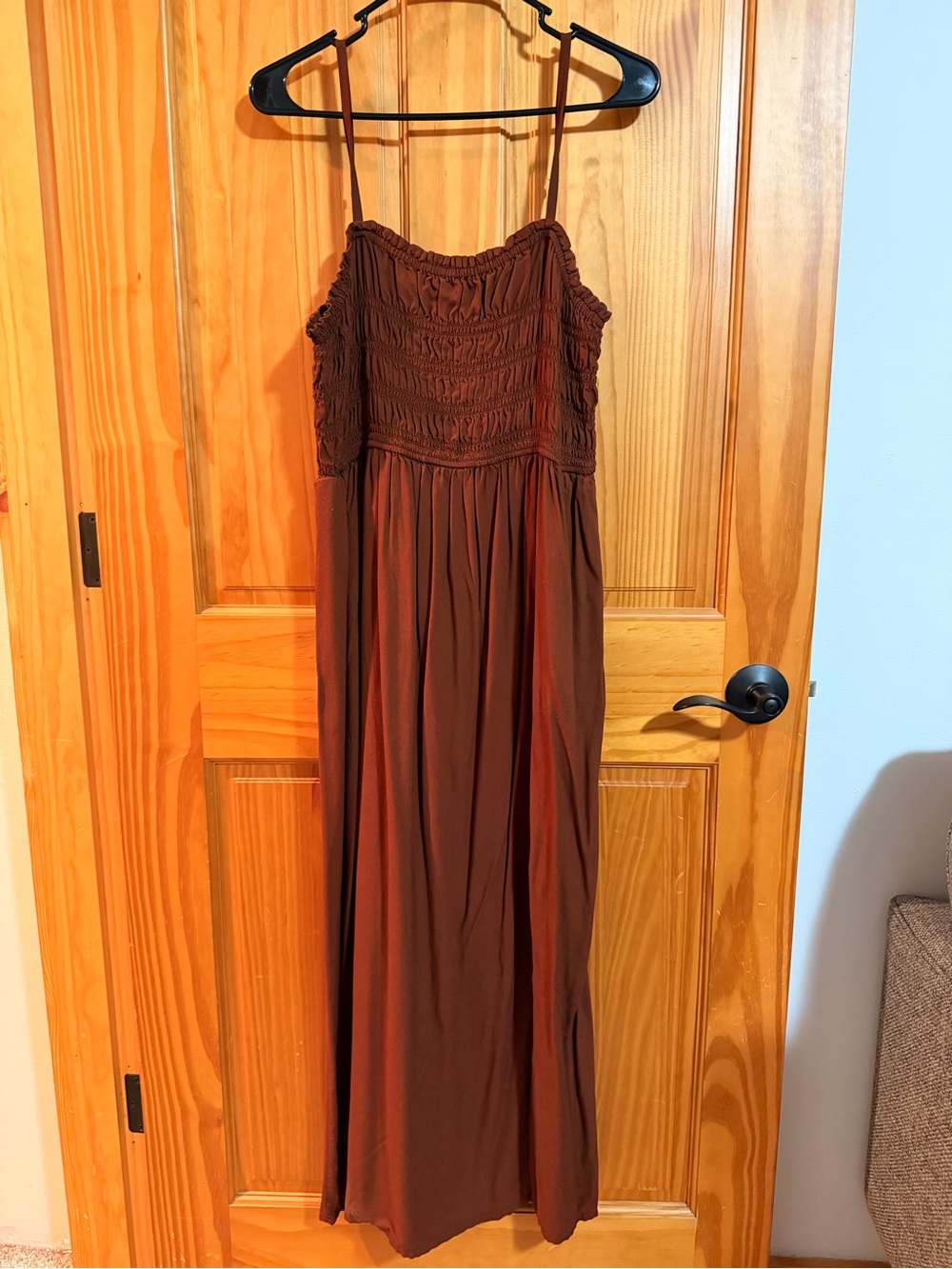 Old Navy Brown Smocked Maxi Dress
